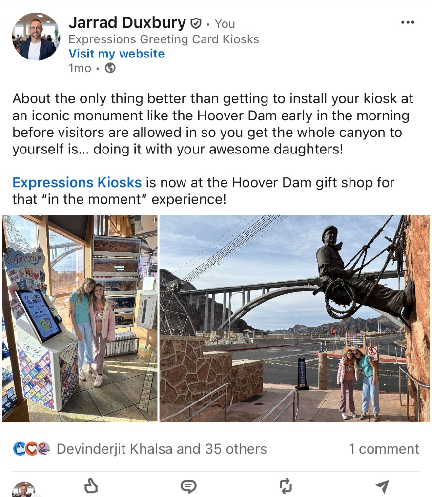 Forget Me Not Kiosks now at the Hoover Dam gift shop