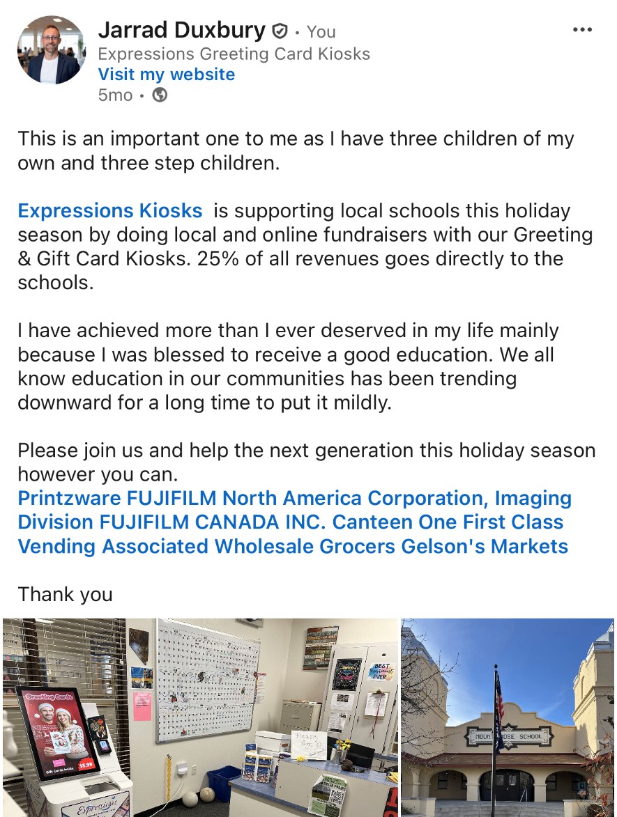 Supporting local schools with holiday fundraisers