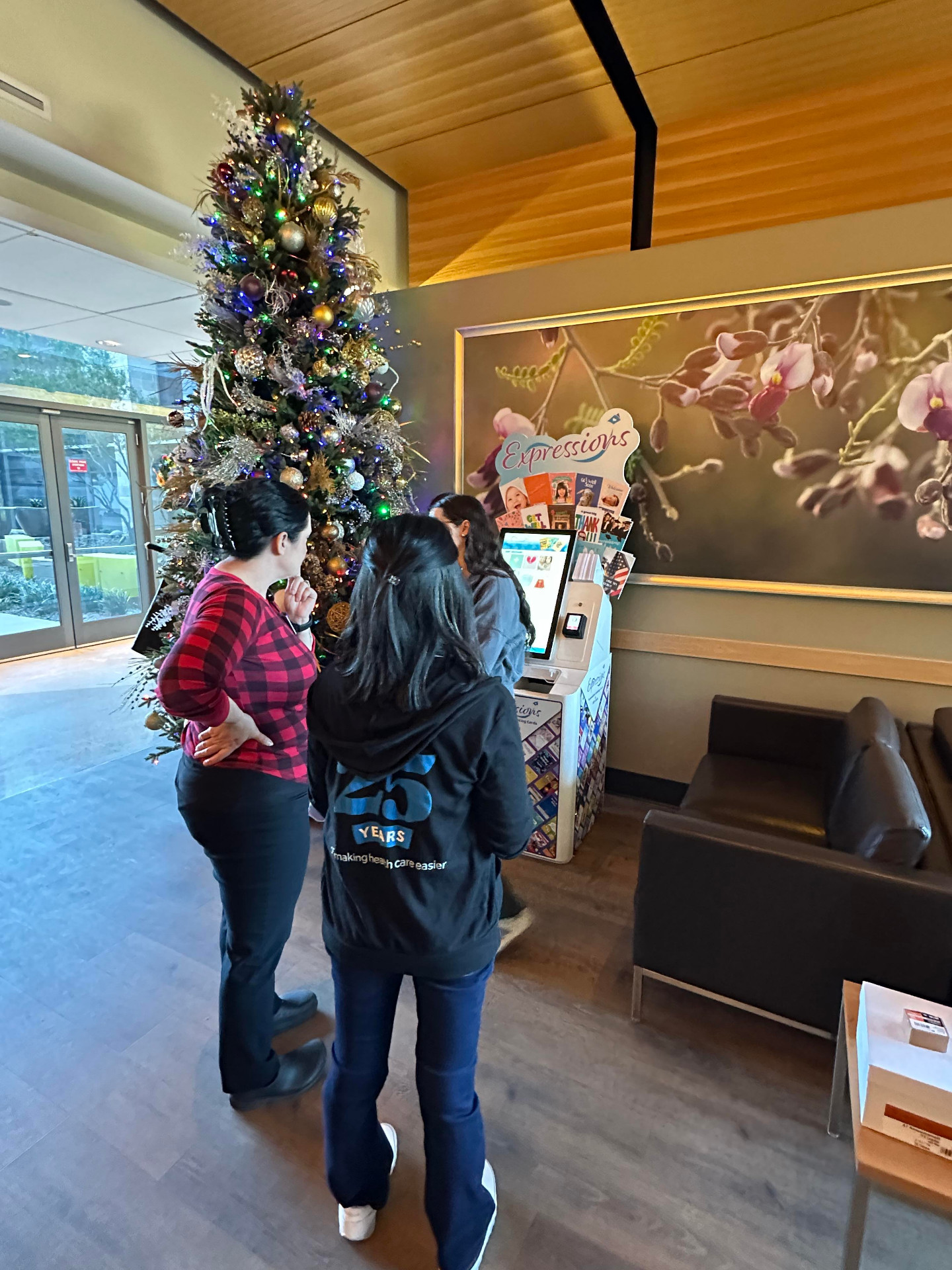 A meaningful gifting moment between loved ones